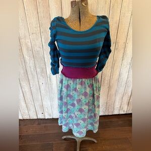 Matilda Jane Floral Patterned Dress in Green and Pink